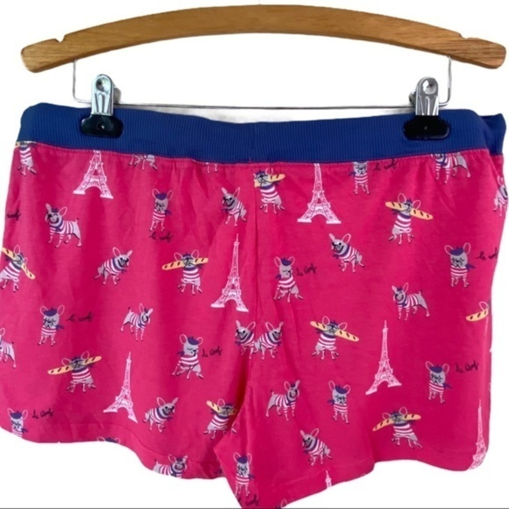 Nite Nite MUNKI MUNKI French Bulldog Theme Pajama Shorts Sz L NWT